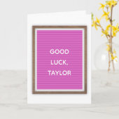 Carte Message personnalisé Panneau clignotant en feutre (Fleur jaune)