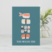 Carte Message personnalisé Sushi (Debout devant)