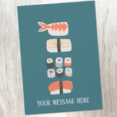 Carte Message personnalisé Sushi