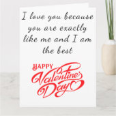 Carte Message Romantique Drôle Beau Valentin Brillant (Devant)