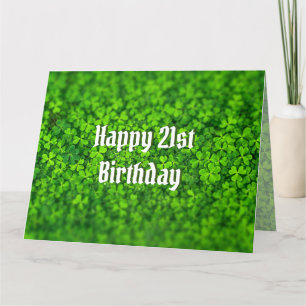 Carte Message Shamrock d'anniversaire irlandais
