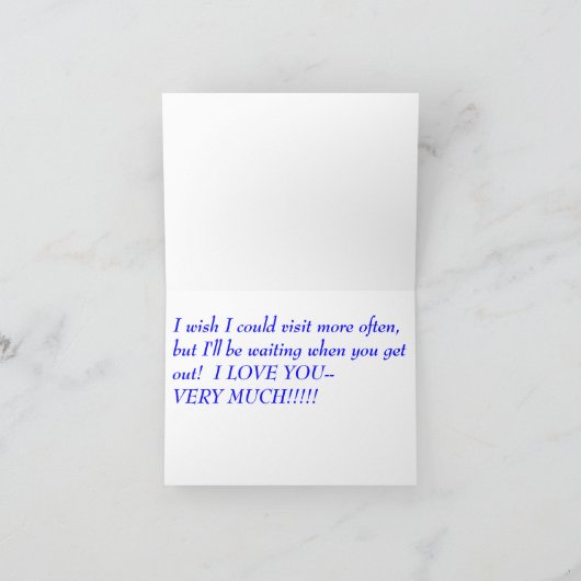 CARTE MESSAGE SIGNICATIF : INCARCÉRATION 2 (Intérieur)