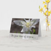 Carte Message simple de sympathie en temps de tristesse (Fleur jaune)