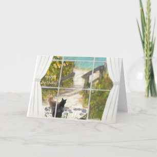 Carte Message spécial ami Chats et Ocean Anniversaire