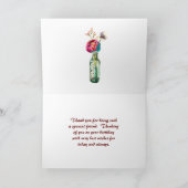 Carte Message spécial ami Floral Anniversaire (Intérieur)