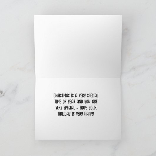 CARTE MESSAGE SPÉCIAL DE "FÊTES" HEUREUSES POUR VOUS (Intérieur)