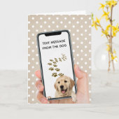 Carte message texte d'anniversaire sur téléphone portabl (Fleur jaune)