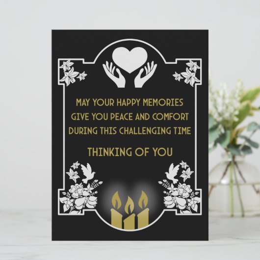 Carte Messages de condoléances (Debout devant)