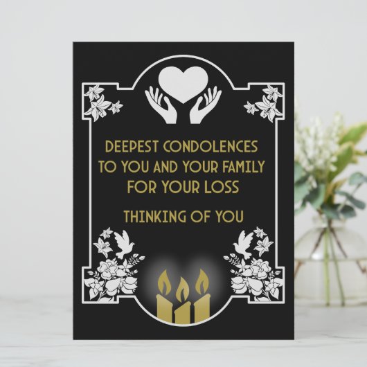 Carte Messages de condoléances (Debout devant)