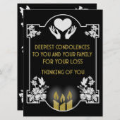 Carte Messages de condoléances (Devant / Derrière)