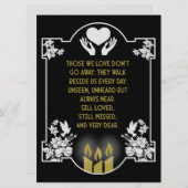 Carte Messages de condoléances (Devant / Derrière)