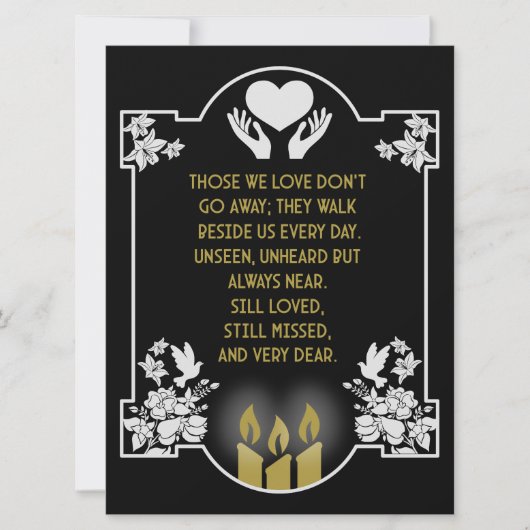 Carte Messages de condoléances (Devant)