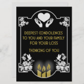 Carte Messages de condoléances (Devant / Derrière)