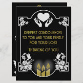 Carte Messages de condoléances (Devant / Derrière)