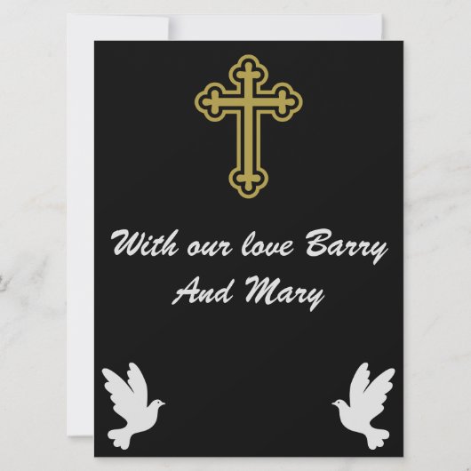 Carte Messages de condoléances (Dos)