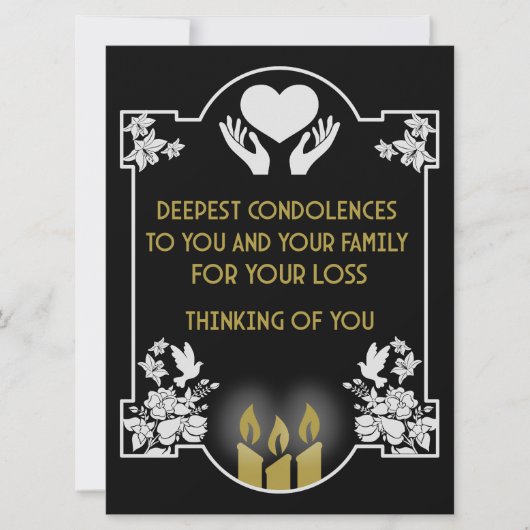 Carte Messages de condoléances (Devant)