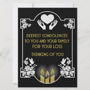 Carte Messages de condoléances