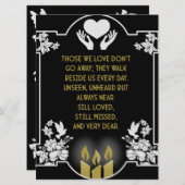 Carte Messages de condoléances (Devant / Derrière)