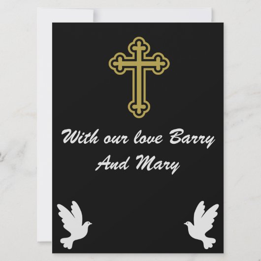 Carte Messages de condoléances (Dos)