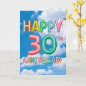 Carte Messages gonflés Jalons 30 - Anniversaire (Fleur jaune)