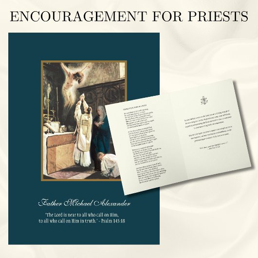 Carte Messe catholique du prêtre béni Mary Altar