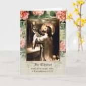 Carte Messe catholique Intention de sympathie religieuse (Fleur jaune)