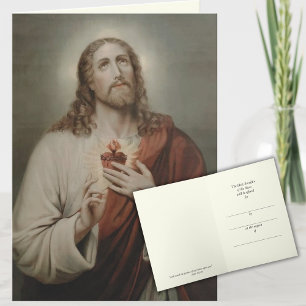Carte Messe catholique traditionnelle offrande Sacré-Cœu