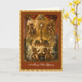 Carte Messe catholique traditionnelle offrant l'Eucharis (Fleur jaune)
