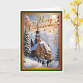 Carte messe de Noël (Fleur jaune)