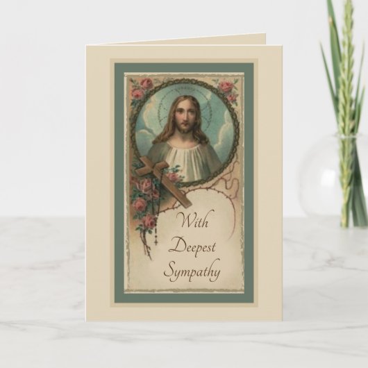 Carte Messe de Requiem catholique de sympathie Offrande (Devant)