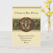 Carte Messe de sympathie catholique grégorienne offrant  (Fleur jaune)