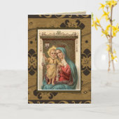 Carte Messe Notre-Dame du Mont Carmel Offrant Mémorial (Fleur jaune)