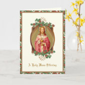 Carte Messe solennelle pour vos intentions (Fleur jaune)