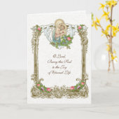 Carte Messe traditionnelle de la sympathie catholique of (Fleur jaune)