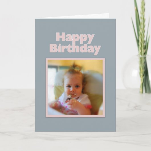 Carte Messy Baby Happy Birthday Card (Devant)