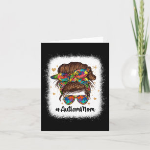 Carte Messy Bun Autisme Maman Sensibilisation sur l'auti