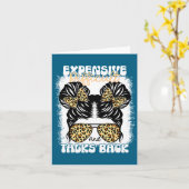 Carte Messy Bun Funny Backtalk, Expensive Difficult And  (Fleur jaune)