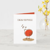 Carte Messy Little Bird Chantant Votre Merci De Louange (Fleur jaune)