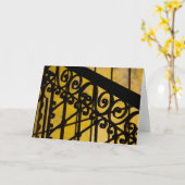 Carte Métal abstrait (Fleur jaune)
