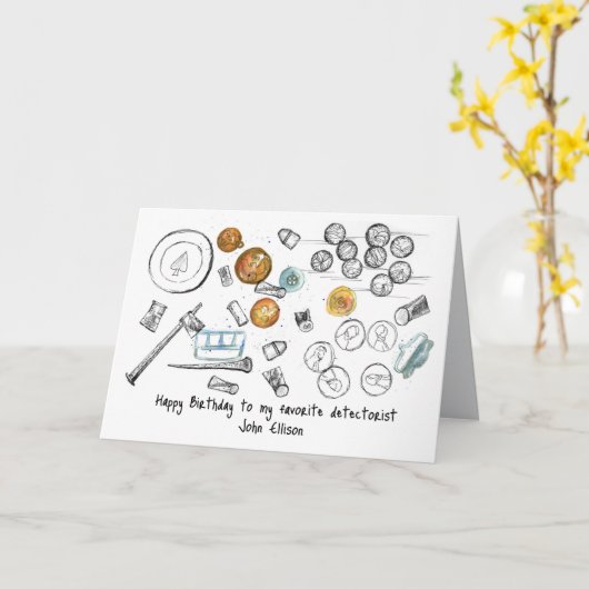 Carte Métal Détection de bonnes reliques d'anniversaire  (Fleur jaune)