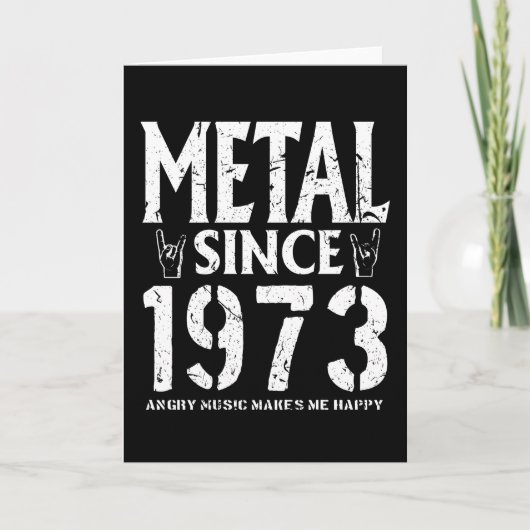 Carte Metal Gift Birthday Vintage 1973 (Devant)