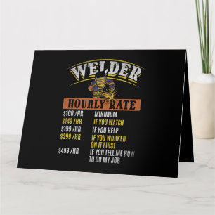 Carte Métal ouvrier soudage MIG souder Funny Welder Heur