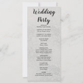 Carte Metallic Light Silver and Floral Wedding Program (Dos)