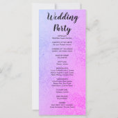 Carte Metallic Purple et Floral Wedding Program (Dos)