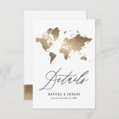 Carte métallurgique du monde carte mariage (Devant / Derrière)