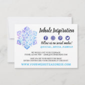 Carte métaphysique Mandala Merci Watercolor (Dos)