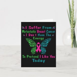 Carte Metastatic Breast Cancer Awareness Ribbon Warrier