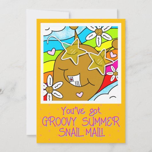 Carte Mete Escargot Super Été Courrier Bonjour (Devant)