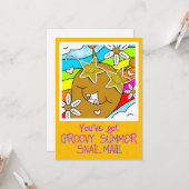 Carte Mete Escargot Super Été Courrier Bonjour (Devant/Arrière en situation)