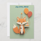 Carte Mete Fox voeux d'anniversaire (Devant)